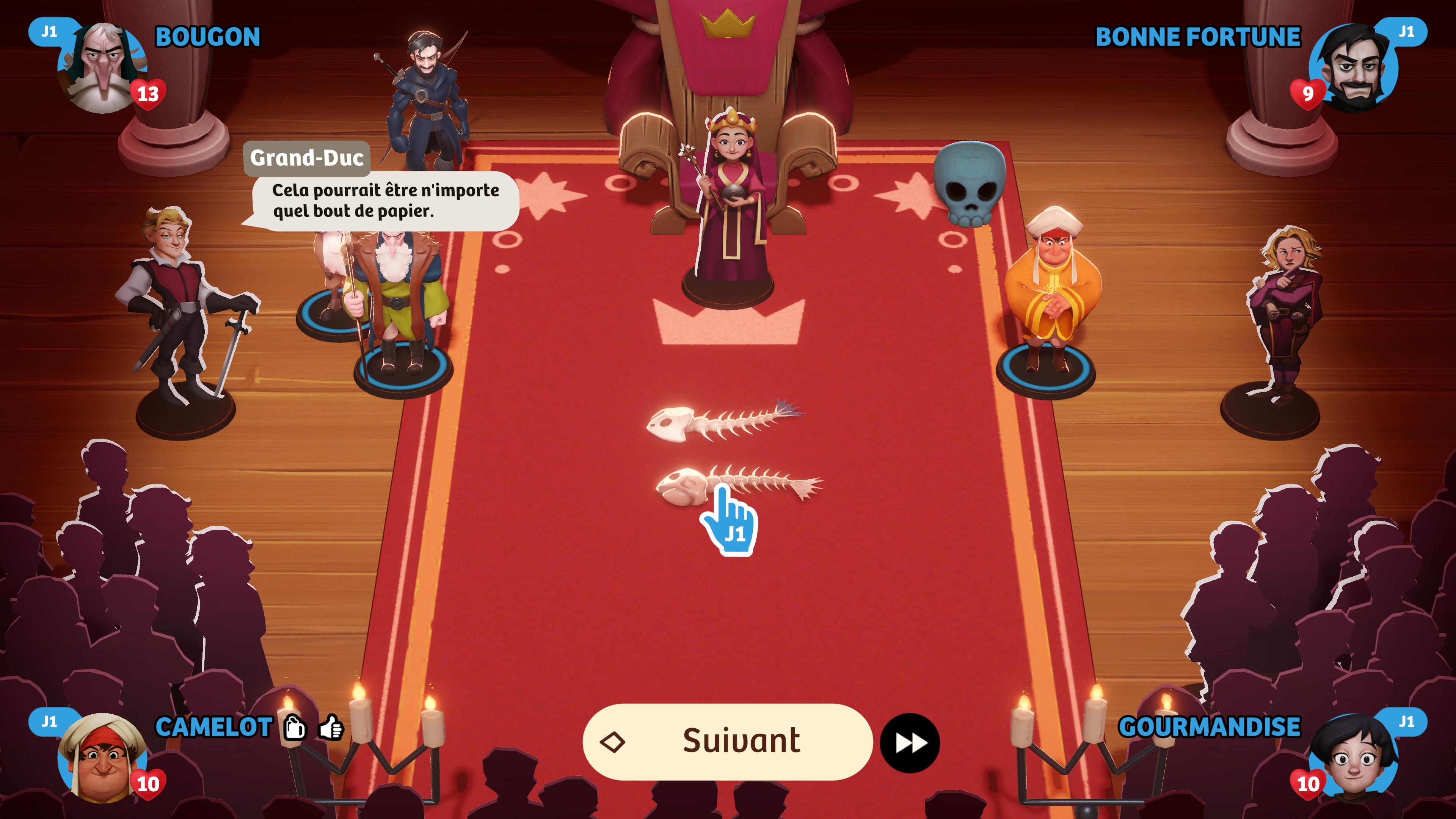 Scene with fish remains that appear in a loop.